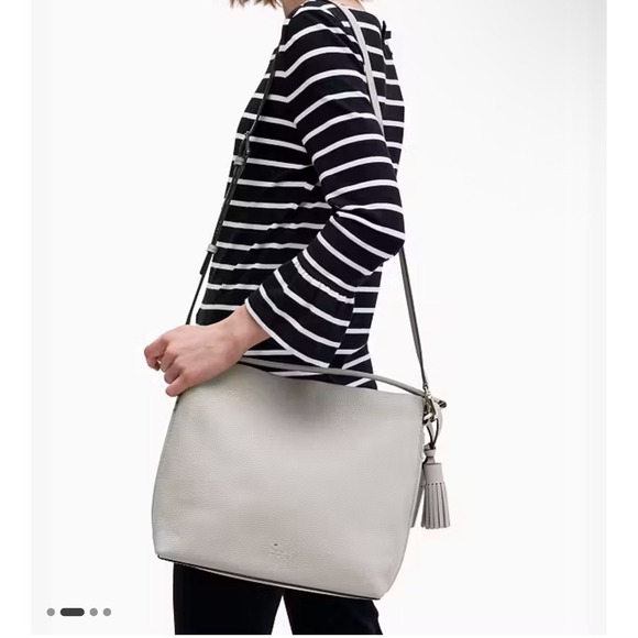 Kate Spade Gray Orchard Street Natalya Pebble Leather Purse - Picture 1 of 12
